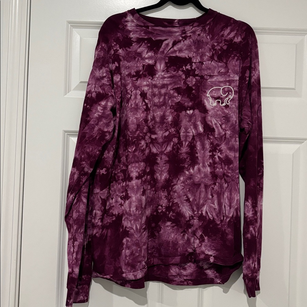 Ivory Ella Purple Tie-Dye Long Sleeve Shirt